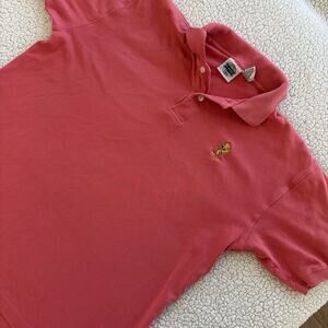 Vintage Looney Tunes Tweety Bird Embroidered Polo Shirt - Medium Red